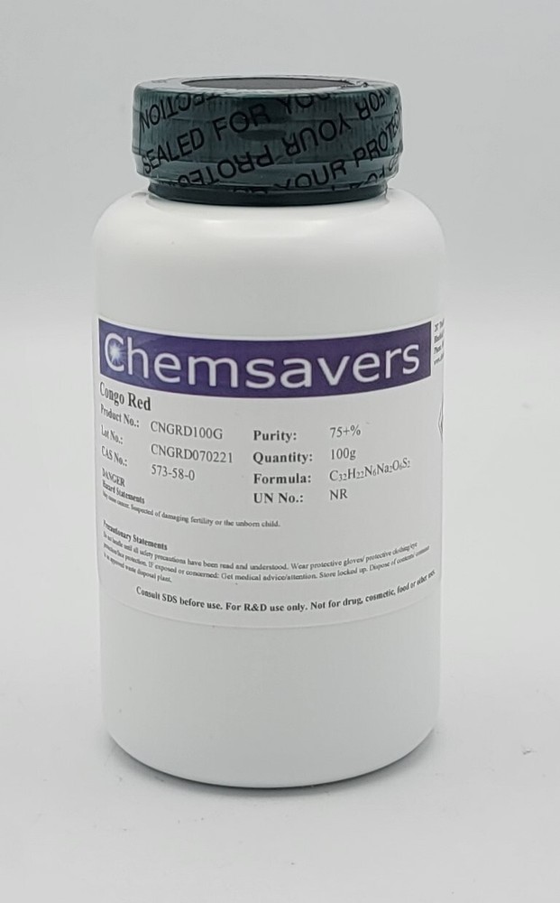 Congo Red, 75+% (Dye Content), 100g