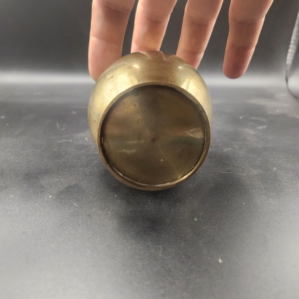 Brass Bud Vase 10.5" Tall - Solid Brass Single Stem