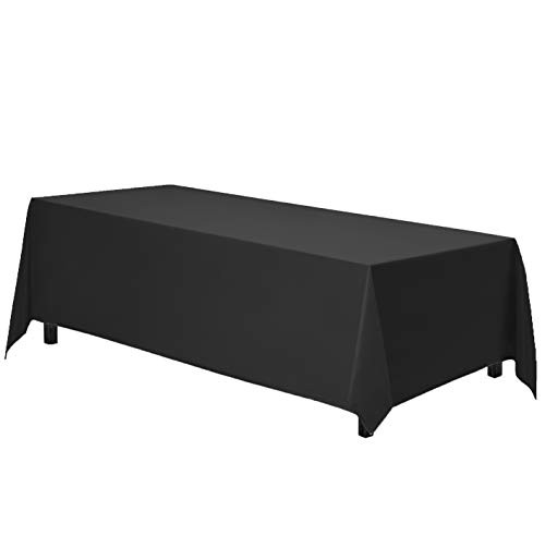 Rectangle Tablecloth - 90 x 156 Inch Table 156" x 90" (Rectangular) Black