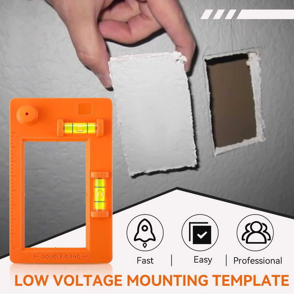Low Voltage Mounting Bracket Template, Horizontal or Vertical Mounting Templa...