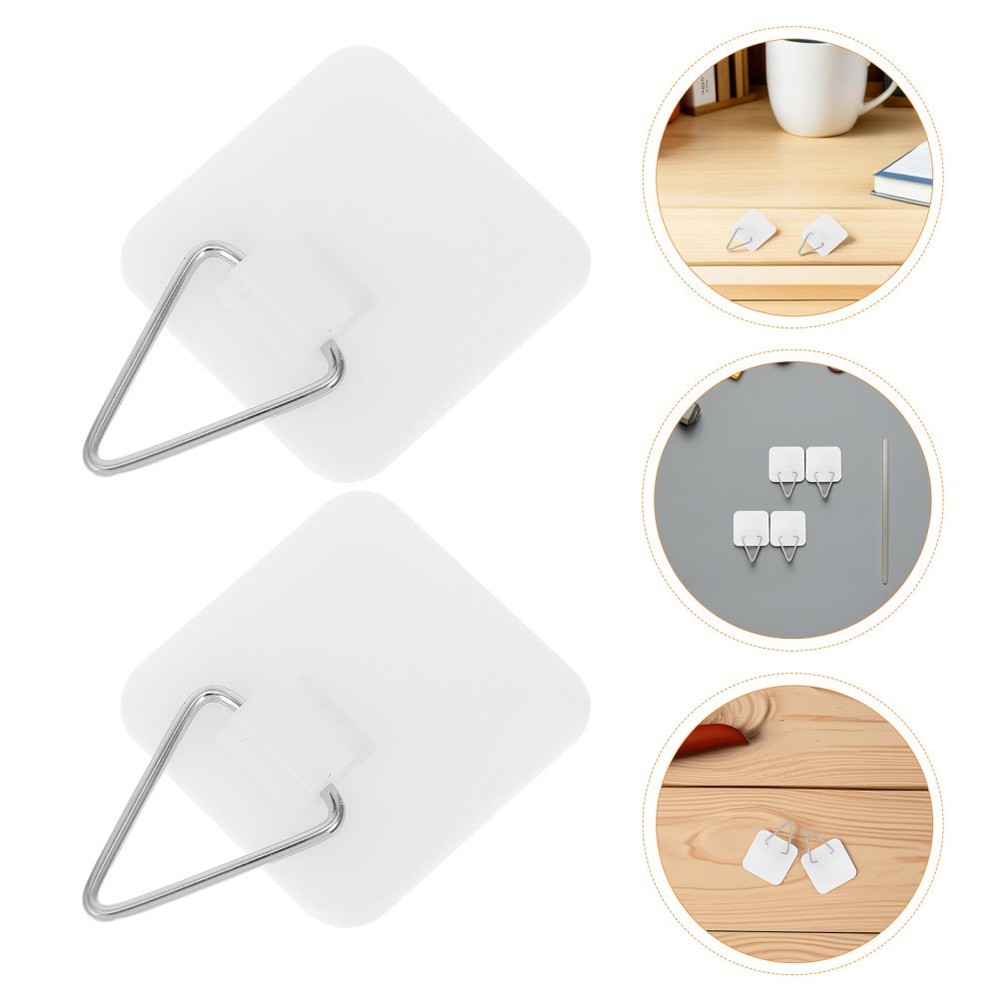 40 Pcs Wall Plate Hanger Small Vertical Holders for Invisible Adhesive