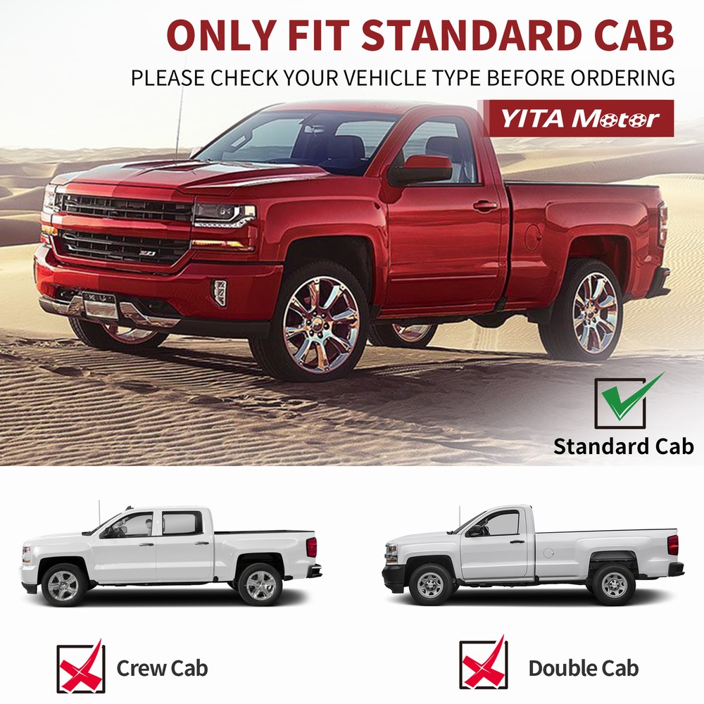 for 99-18 Chevy Silverado 1500 Regular Cab 3" Nerf Bars Running Boards Side Step