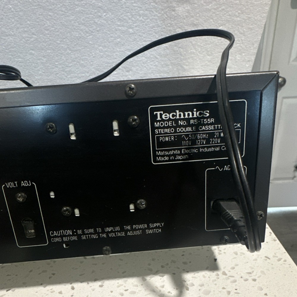 Technics RS-T55R Auto Reverse Double Cassette Deck Dolby Noise Reduction Black