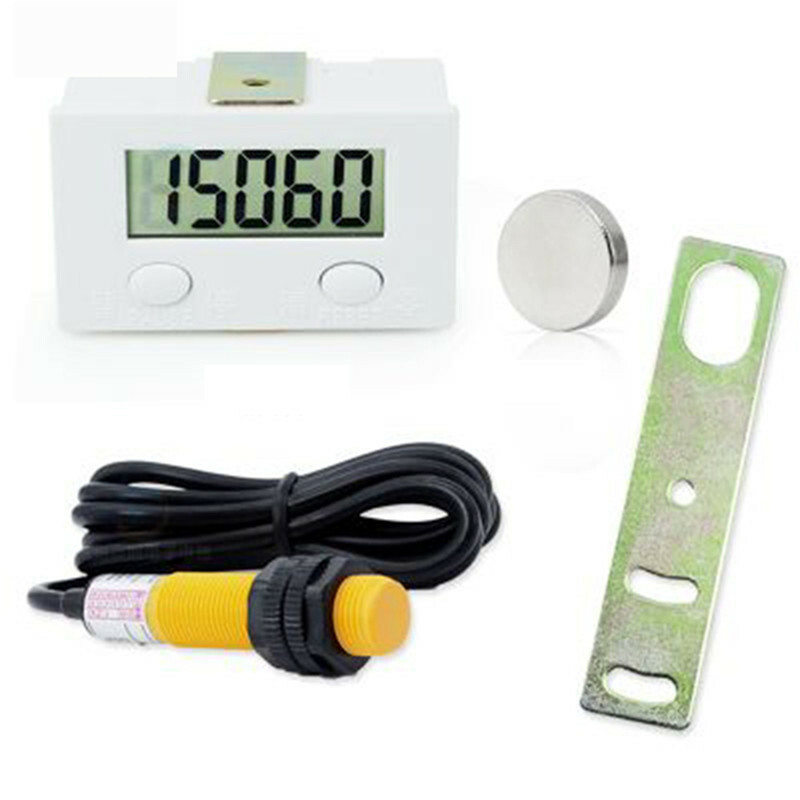 5-Digit Digital LCD Electronic Punch Counter With Switch Reset&Pause Button LD9