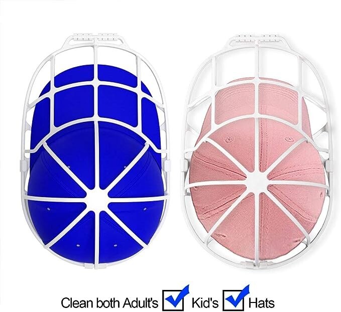 White Hat Washer Baseball Cap Cleaner Machine Washing Cage Holder/Frame 2 PACK