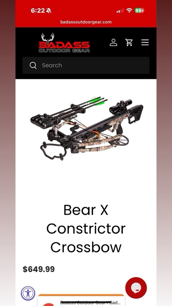 Bear X Constrictor Crossbow w/ Scope, Cocking Device & Spire Hard Case