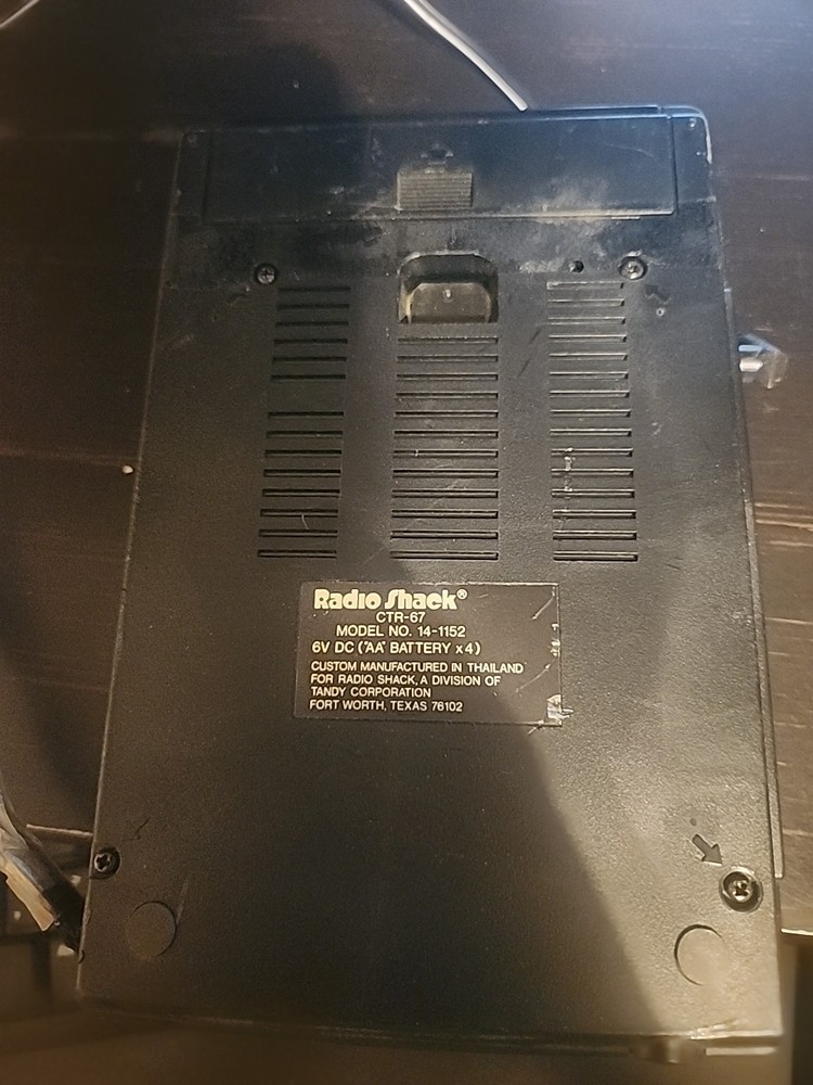 Radioshack Voice Actuated Cassette Tape Recorder Model CTR-67