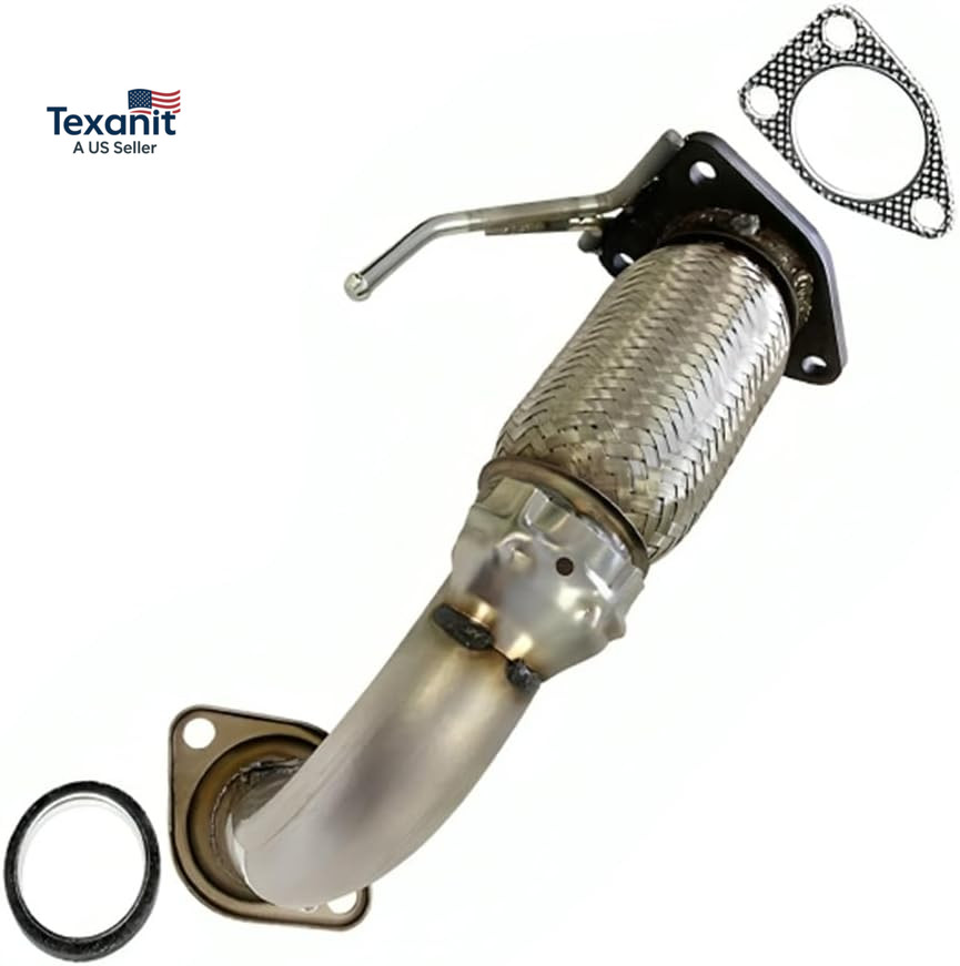 | Stainless Steel - Direct Fit Exhaust Front Flex Pipe Compatible with 2003-2007