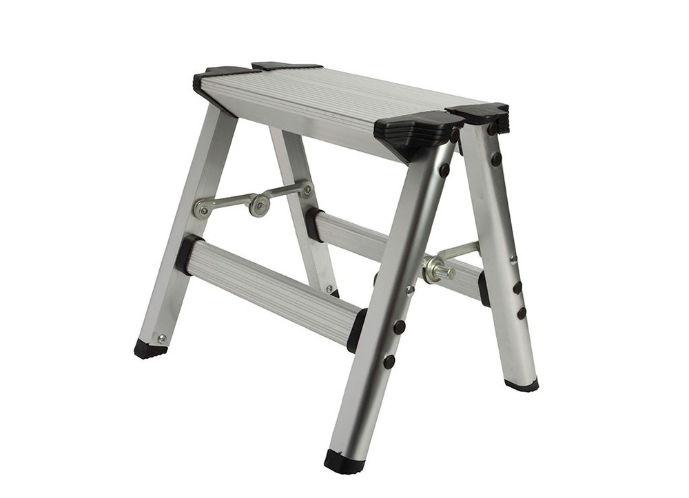 Quick Products QP-FOSS Slim-Profile Easy Folding 1-Step Stool - 200 lbs Capacity