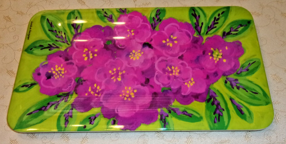 Isabelle Party Long Melamine Floral Platter