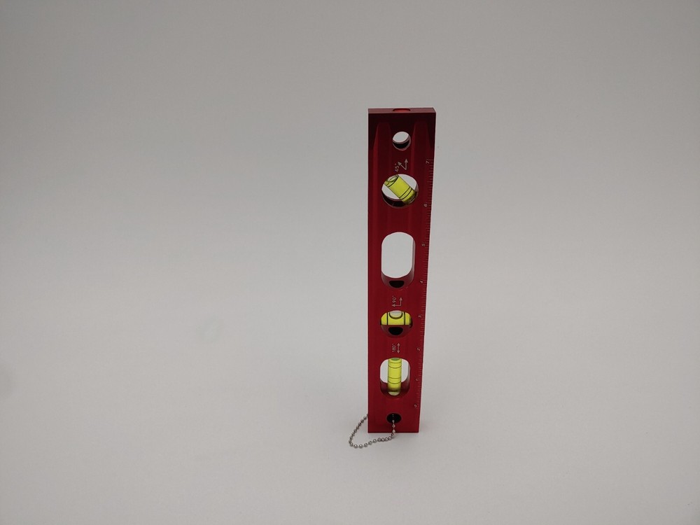 9" Solid Aluminum Heavy Duty Metal Bubble Level, Laser Etched Shockproof