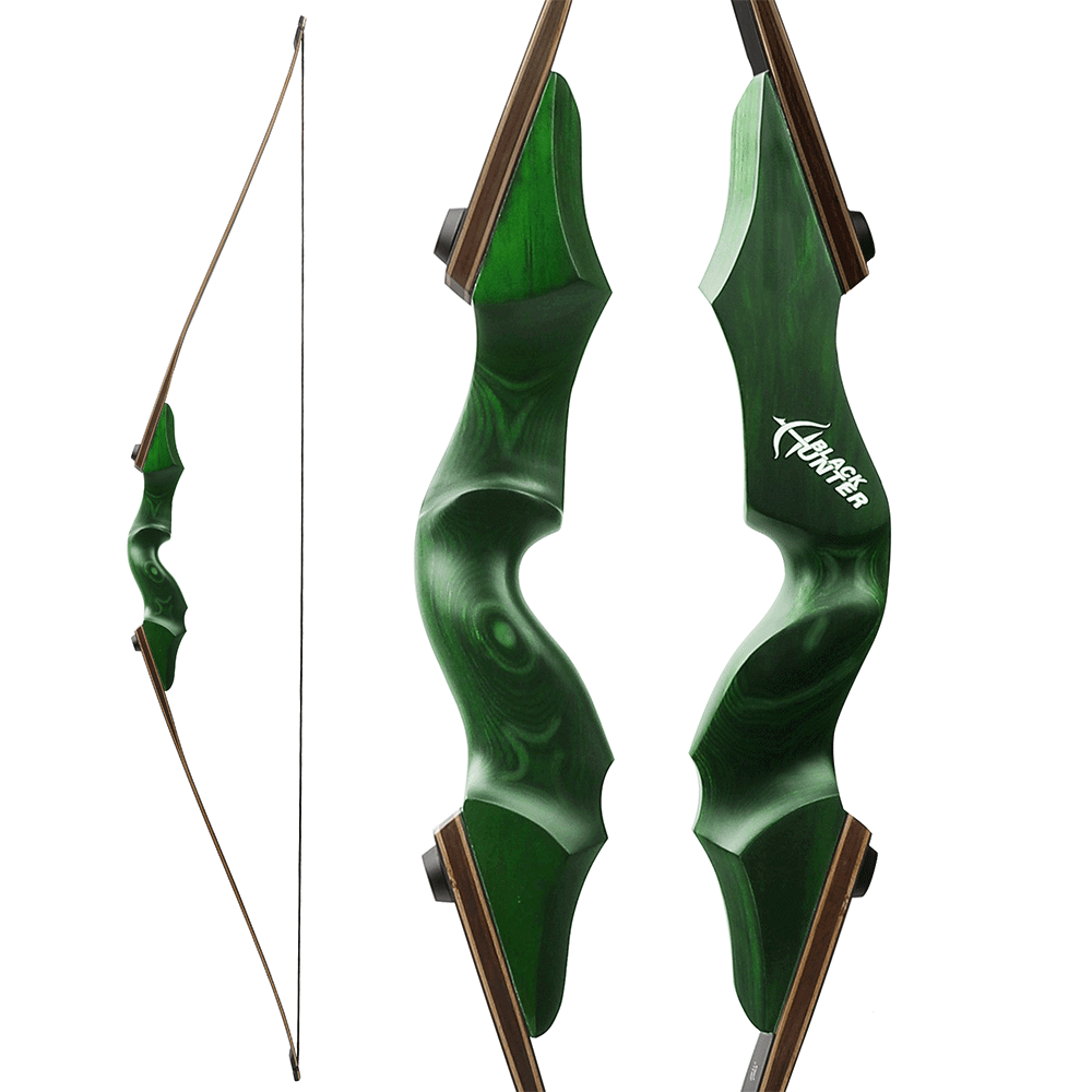 60'' Takedown Longbow Archery Wooden Riser 20-60lbs Target Shooting Black Hunter