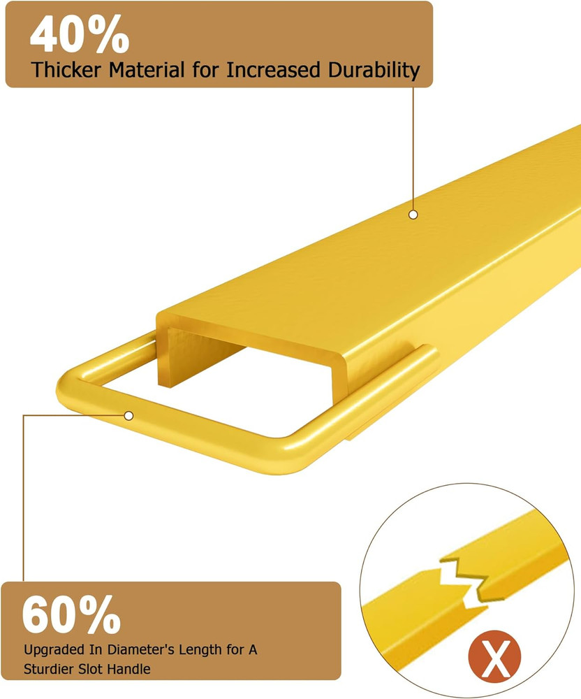 Fork Extensions, 84Inch Length Pallet Fork Extensions, 5.5Inch Width Forklift Ex
