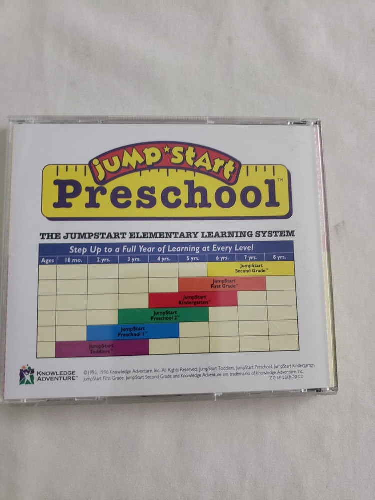 Jumpstart Jump Start Preschool User’s Guide CD pc software win 95/mac