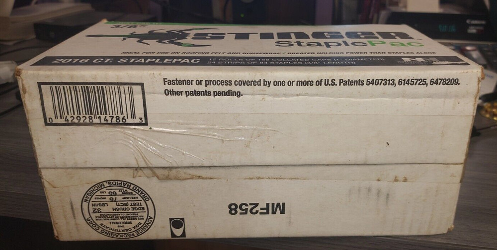 Stinger 3/8" StaplePac Caps and Staples (‎136420)