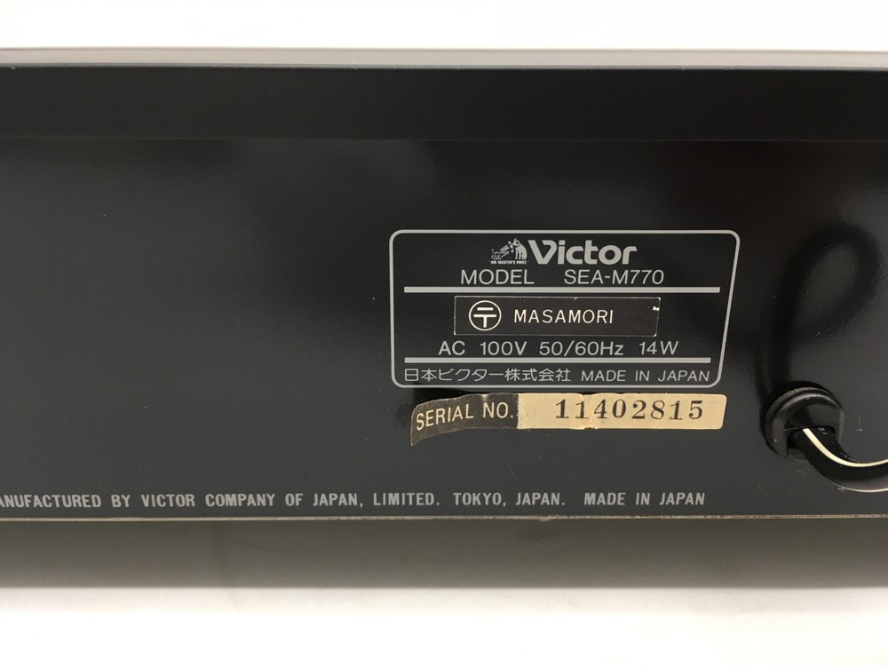 VICTOR SEA-M770 Graphic Equalizer Spectrum Analyzer Black Working Tested