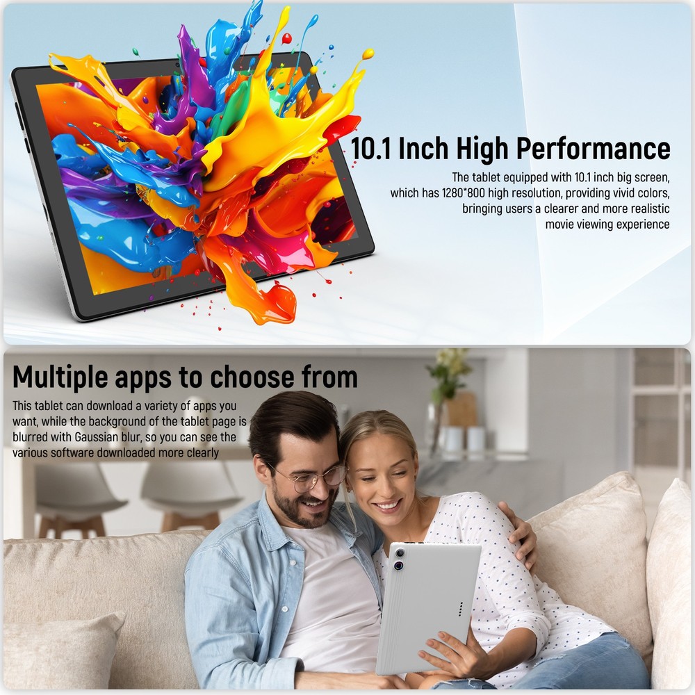 Android 15 Tablet 20(3+17)GB RAM 64GB ROM Dual Camera WIFI 6 Bluetooth IPS LCD