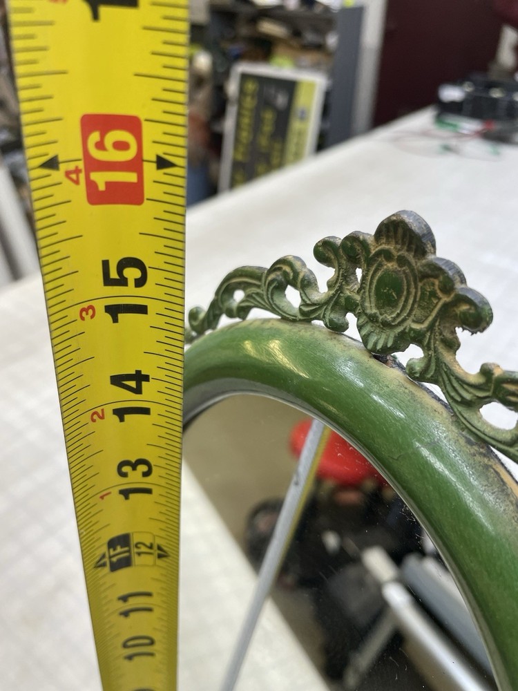 Vintage Brass Tilting Vanity Table Standing Mirror Frame