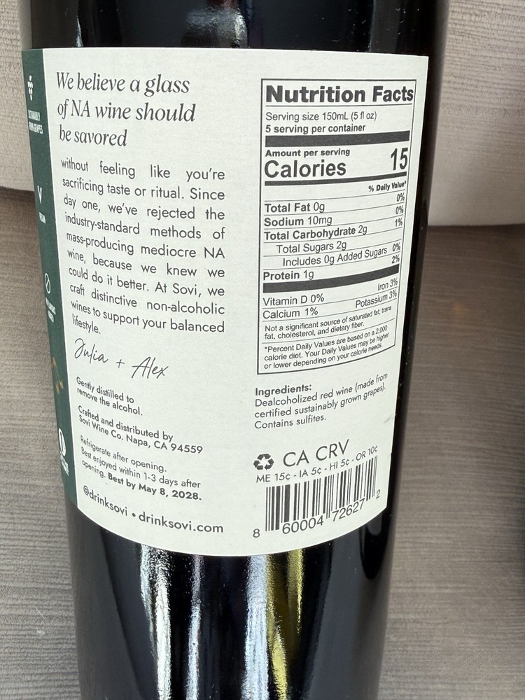 (2) Non-Alcohol Wine Sovi Red Lutz Eins Zwei Zero Chardonnay
