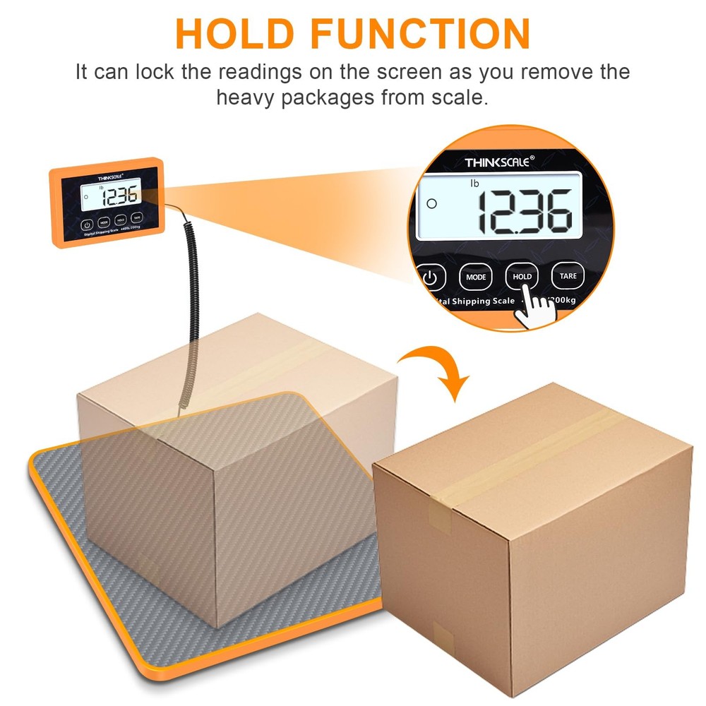 Shipping Scale, 10g Precision Postal Scale - 440lb Capacity, Lightweight Post...