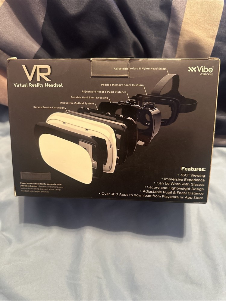 Vibe Essential Virtual Reality Headset White New FB-VR-WHT