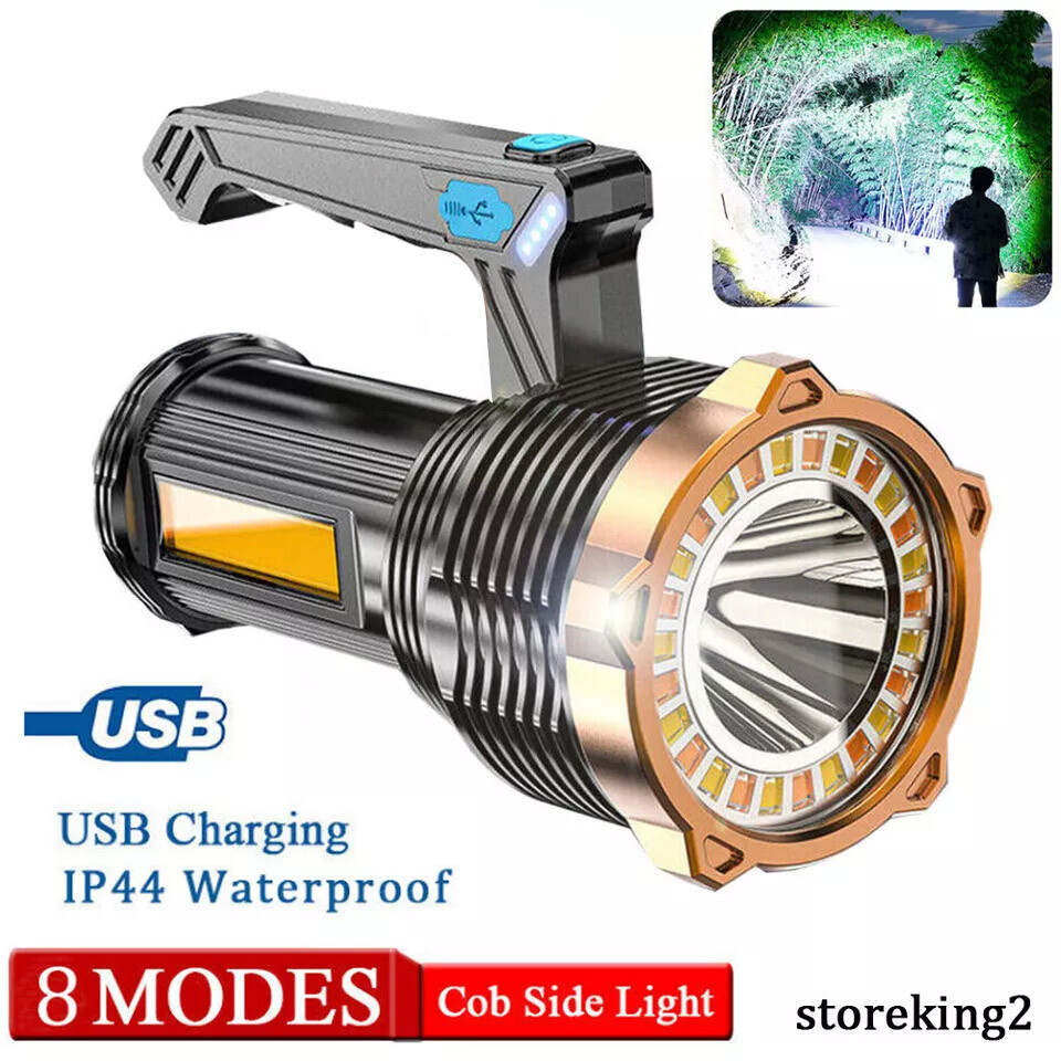 Super Bright 22000000LM LED Flashlight High Powered Torch USB Rechargeable Lamp