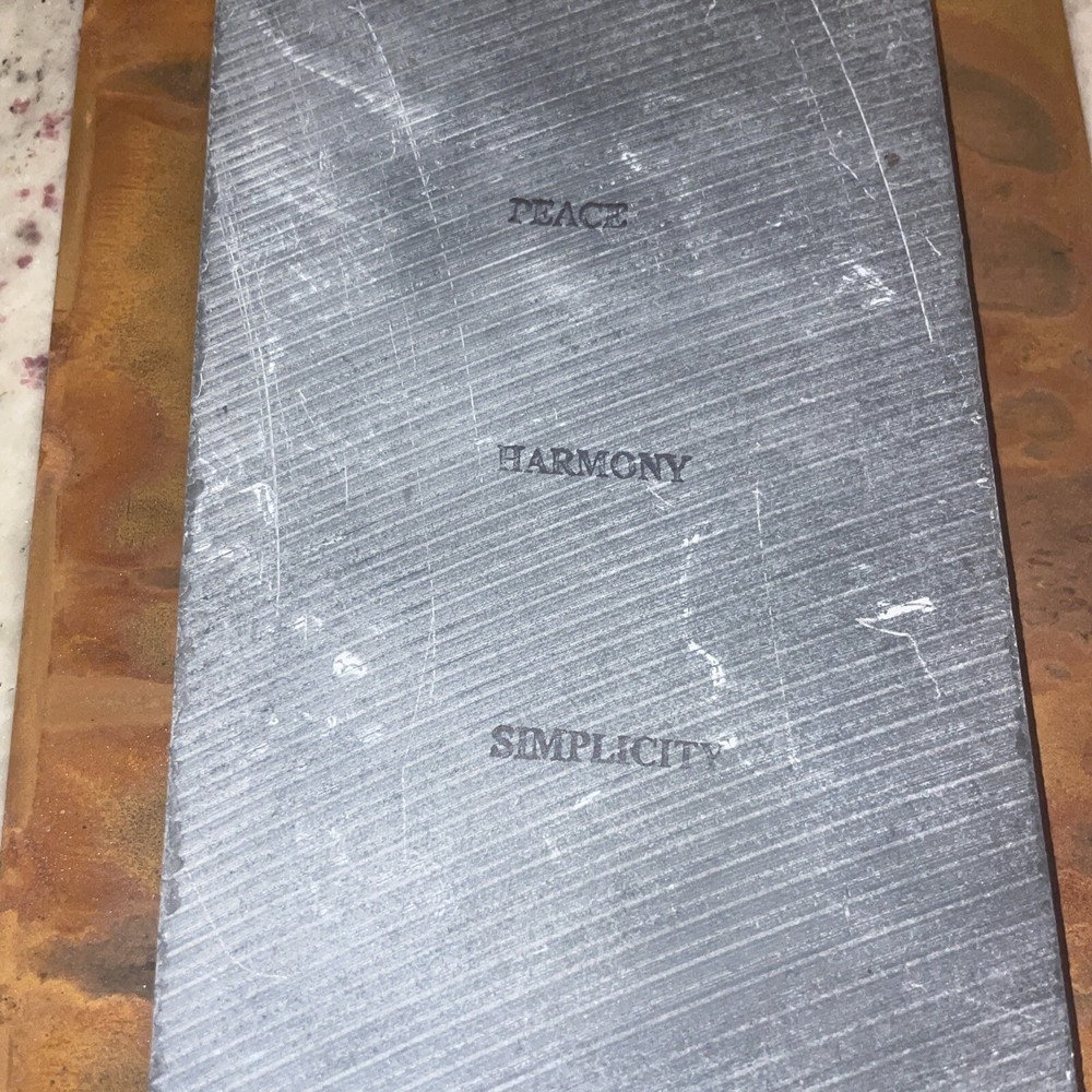 NEW- ZEN Slate, Rust Frame, Boulder CO - KANJI Peace, Harmony BOHO Rustic NWT