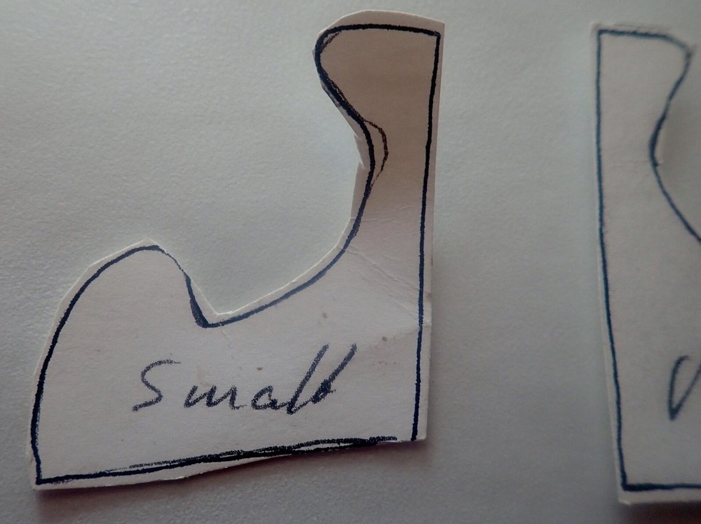 Set 3 Unique paper Rail End Template (For Use on a special Vintage Bed Sizing )