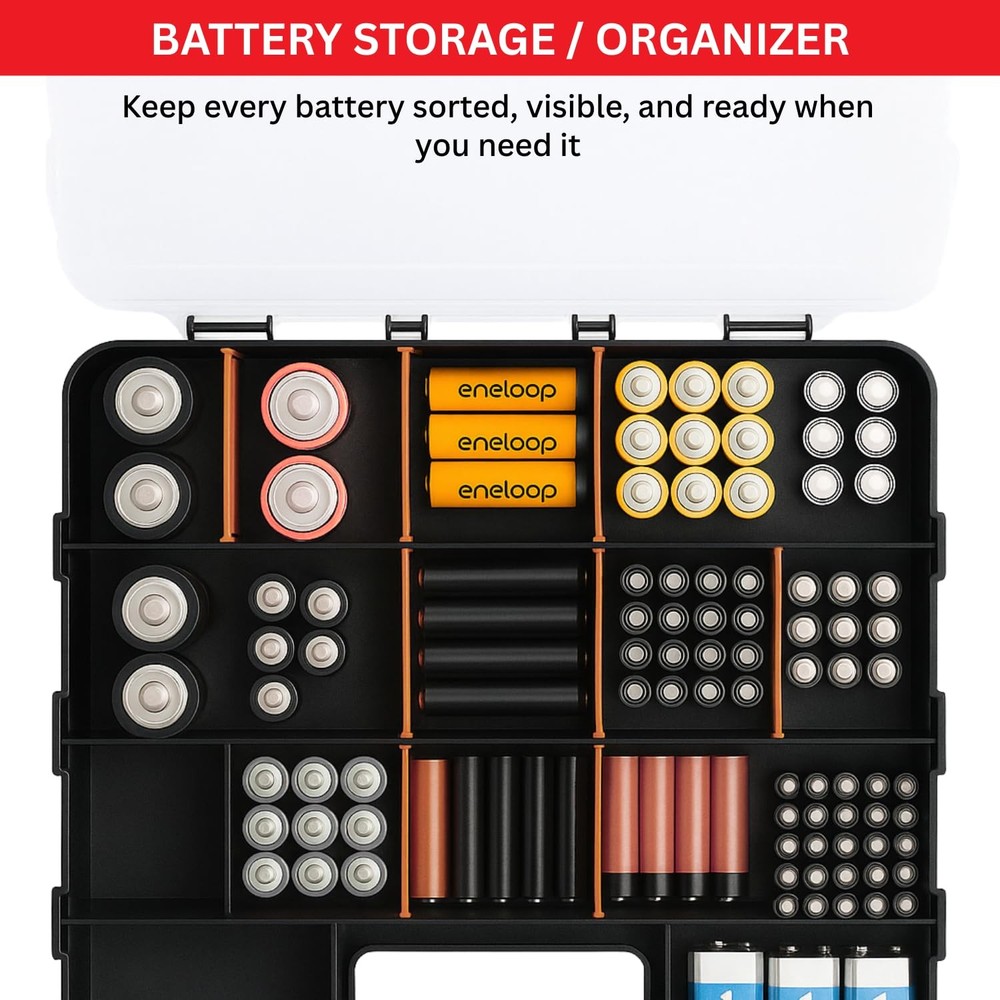 Andalus Tools Organizer Box, Small Parts Storage 1 Pack, Orange