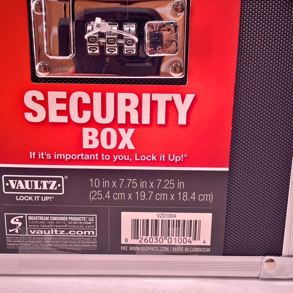 Vaultz Locking Security Box Combination Lock 10x7.75x7.25 Storage Case New