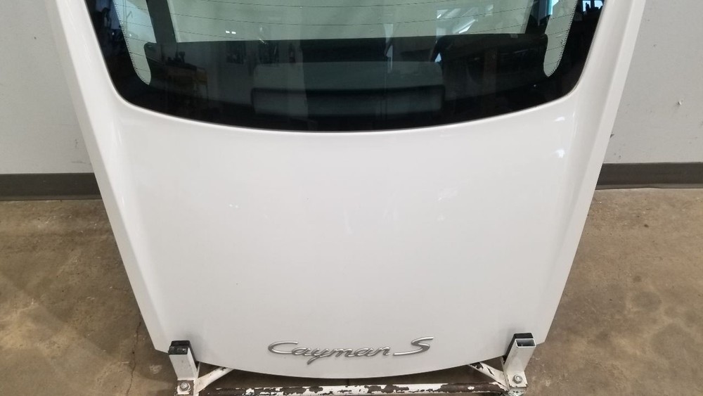 08 PORSCHE CAYMAN S 987 REAR TRUNK DECKLID ASSEMBLY WHITE
