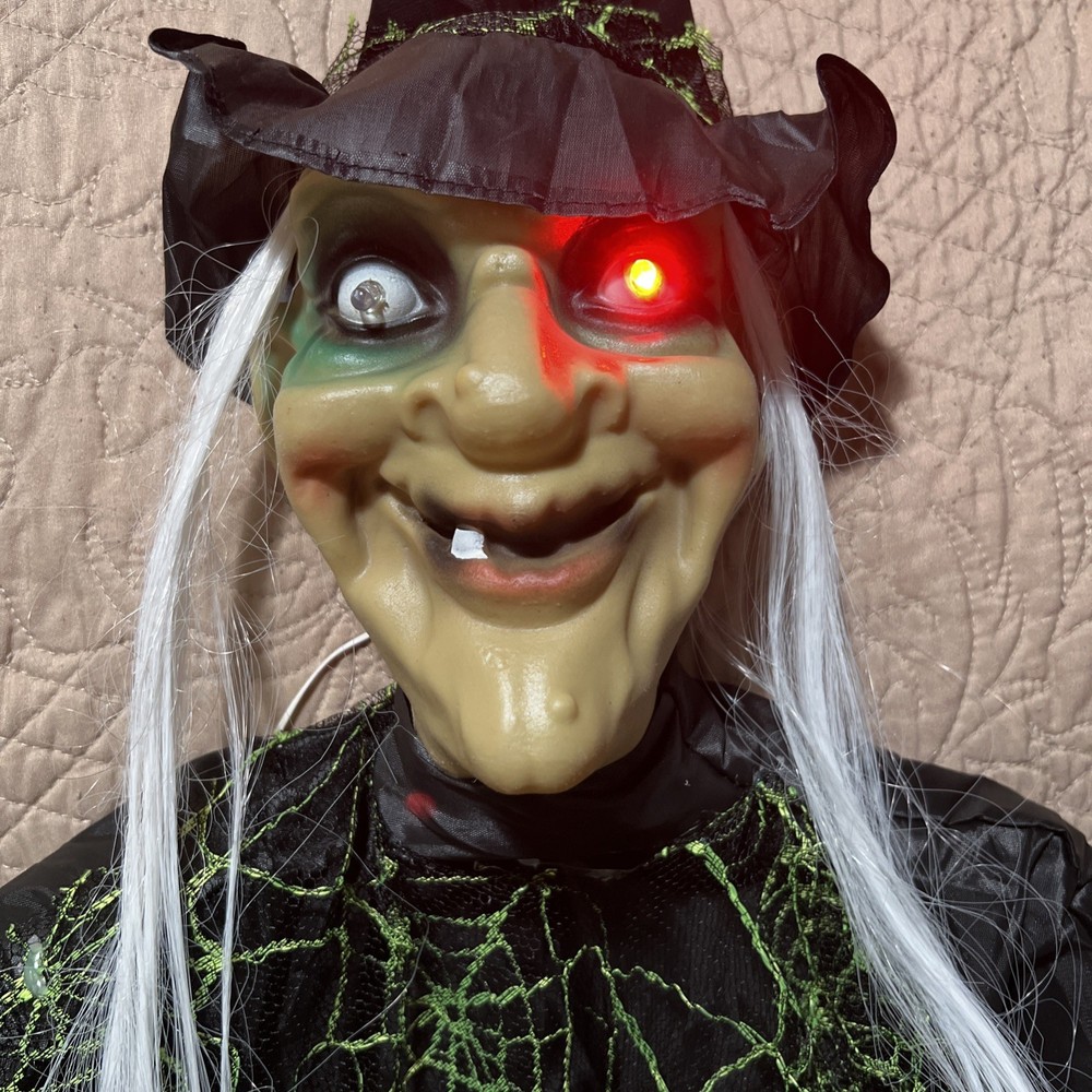 Hanging Halloween Witch With Flashing Red Eyes 2021 PAC