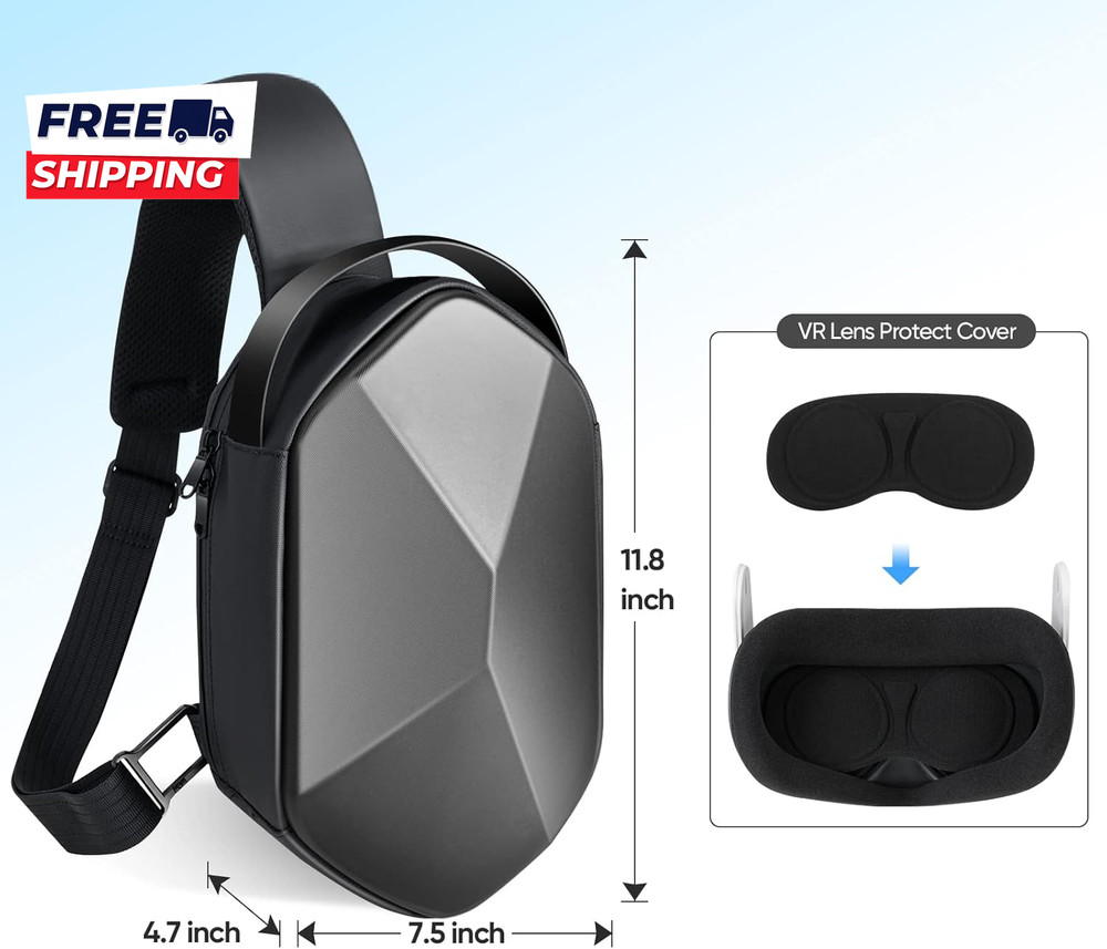 Travel Carrying Case for Oculus Meta Quest 3S/Quest 3/Quest 2 VR Headset