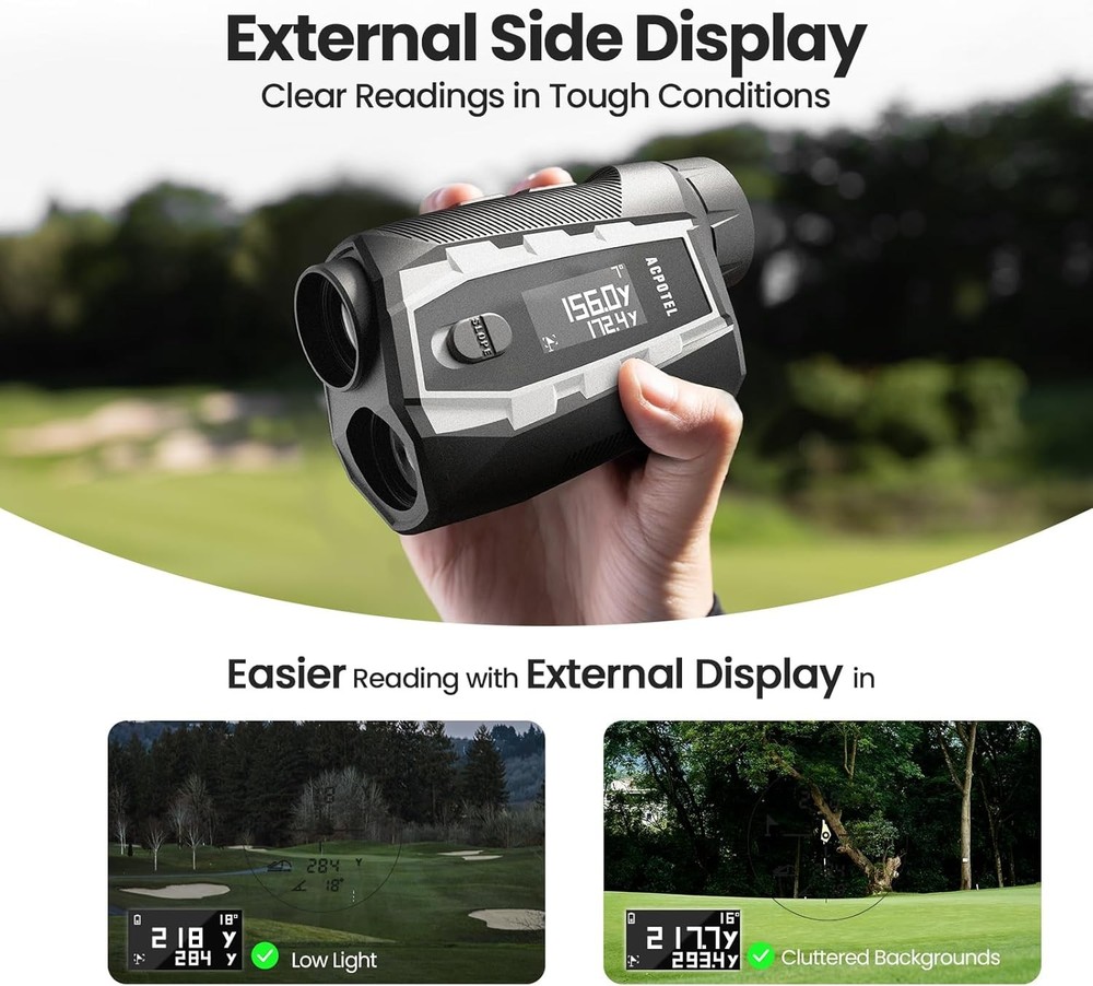 Golf Rangefinder with Slope 800 Yards Laser Range Finder External Side Display