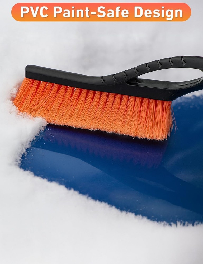 27" Snow Brush and Ice Scraper - Lightweight, Scratch-Free & Ergonomic