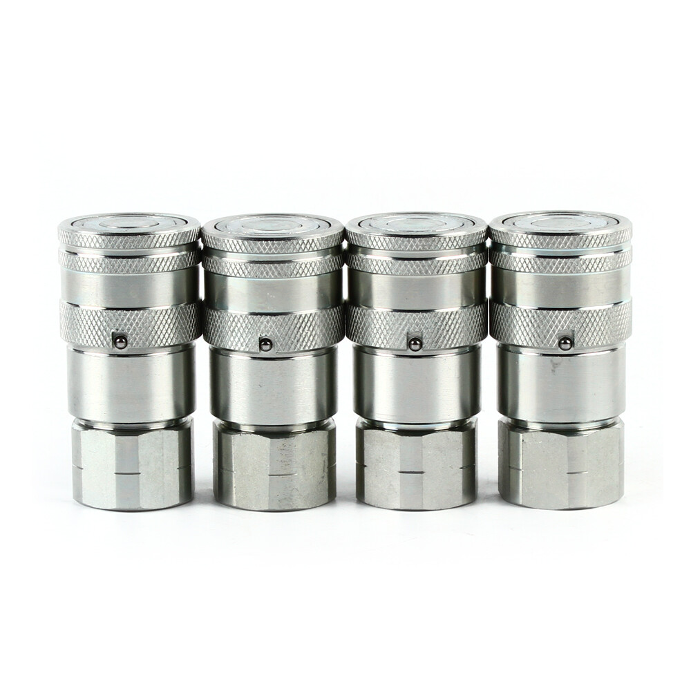 For Bobcat 4 Sets 1/2" NPT Hydraulic Skid Steer Flat Face Quick Connect Couplers