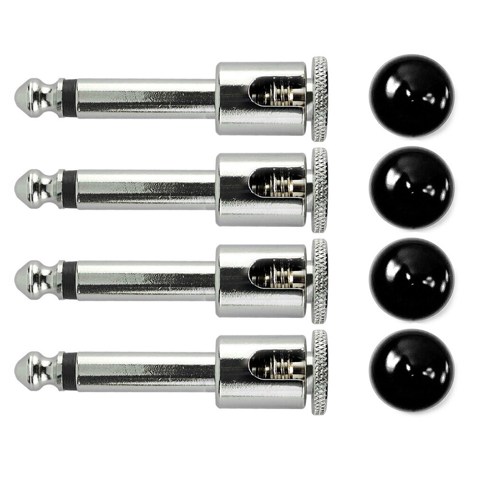 4 Pack | George L's .155 Right Angle Plug & Jacket Black Kit