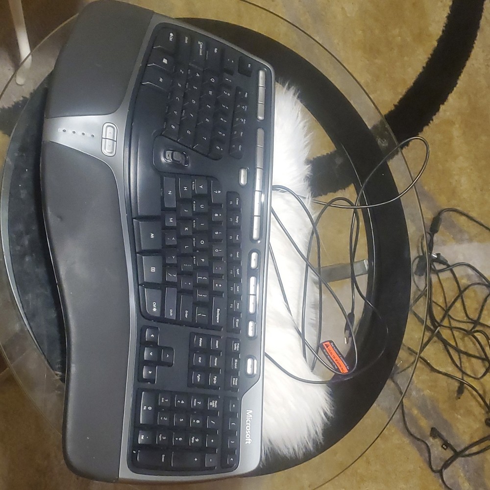 Microsoft Wired Ergonomic Keyboard, Black, QWERTY English Layout
