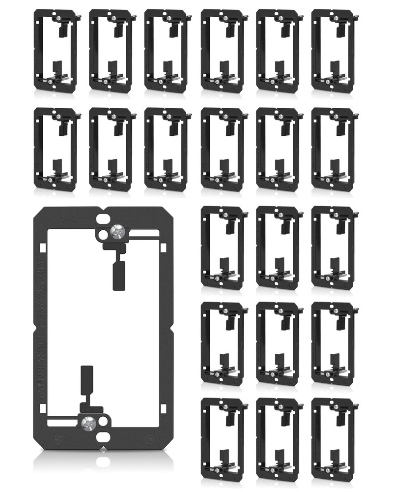 22 Pack Single Gang Multipurpose Drywall Wall Plate Low Voltage Mounting Brac...