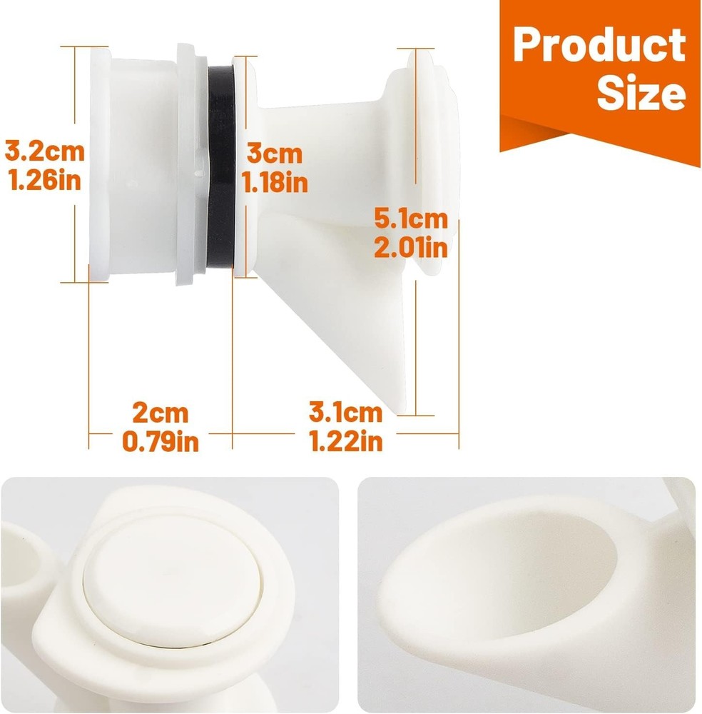 Durable Push-Button Cooler Spigot Set, Perfect for Igloo 2-10 Gallon Jugs