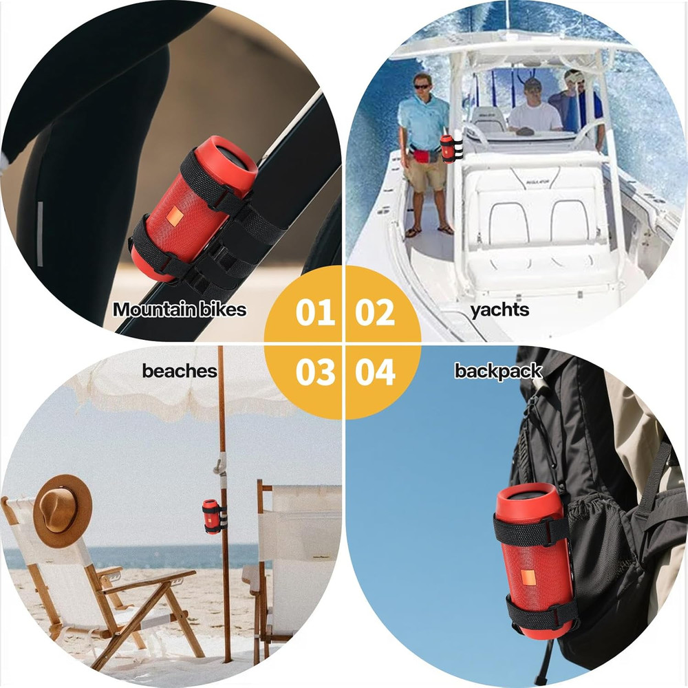 Portable Speaker Mount - Adjustable Speaker Strap Compatible with Flip Charge Se