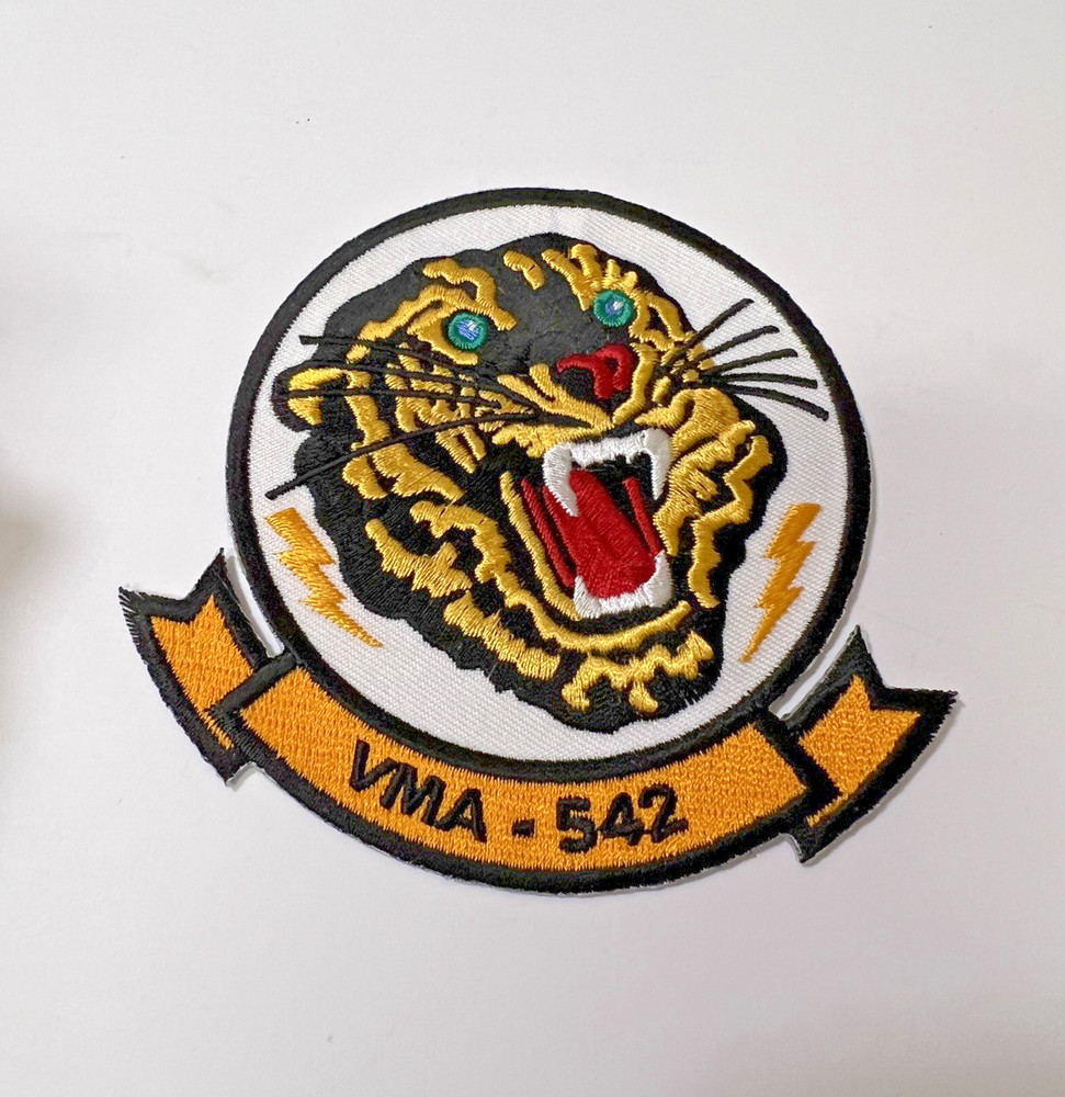VMA-542 Tigers Squadron Patch 3 1/4" x 3 1/2"