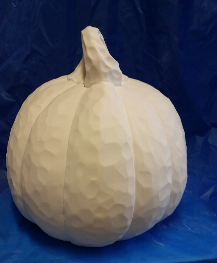 Ceramic Bisque~~ Ready to Paint ~~Medium Whittled Pumpkin