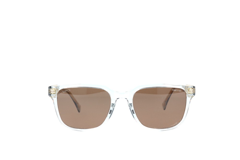 WMP Woods Clear Rectangle Polarized Sunglasses 53-21-151