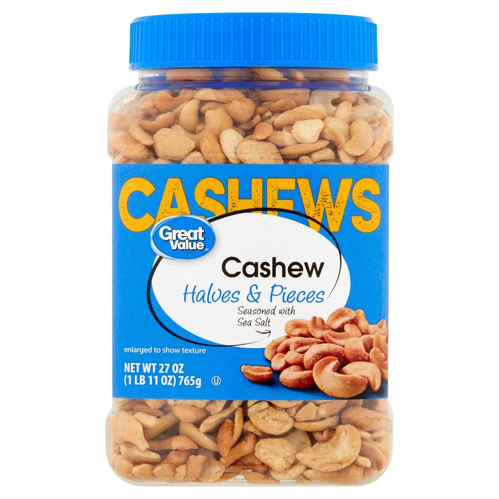 Great Value Cashew Halves & Pieces, 27 oz..