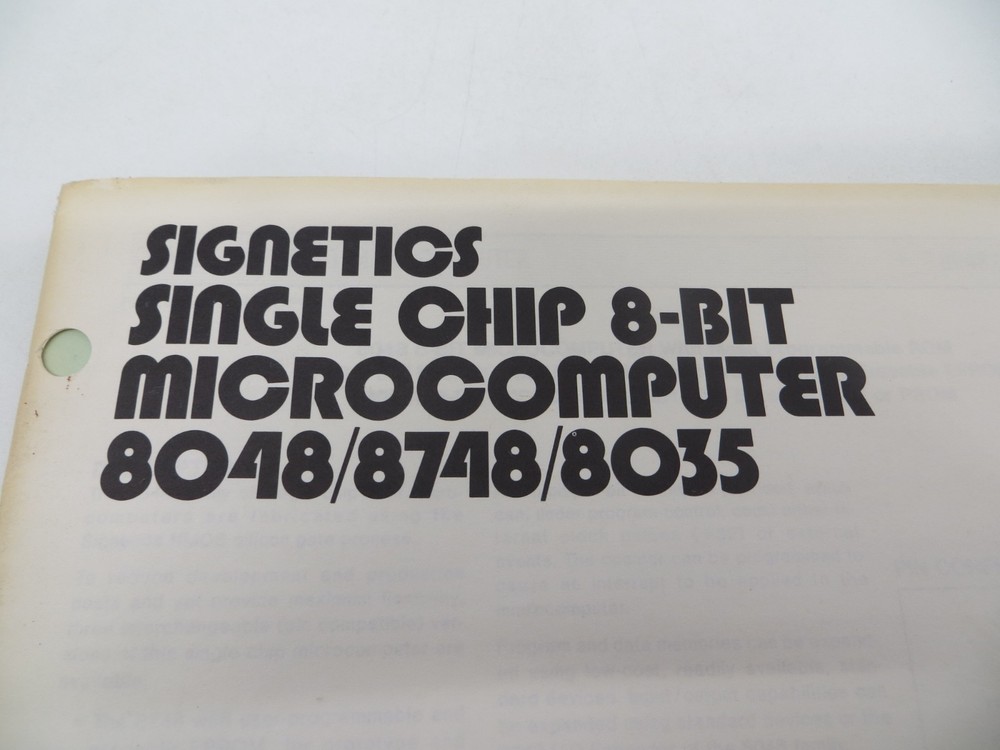 SIGNETICS Application Notes / Product Data Sheets 1978 vtg technology reference