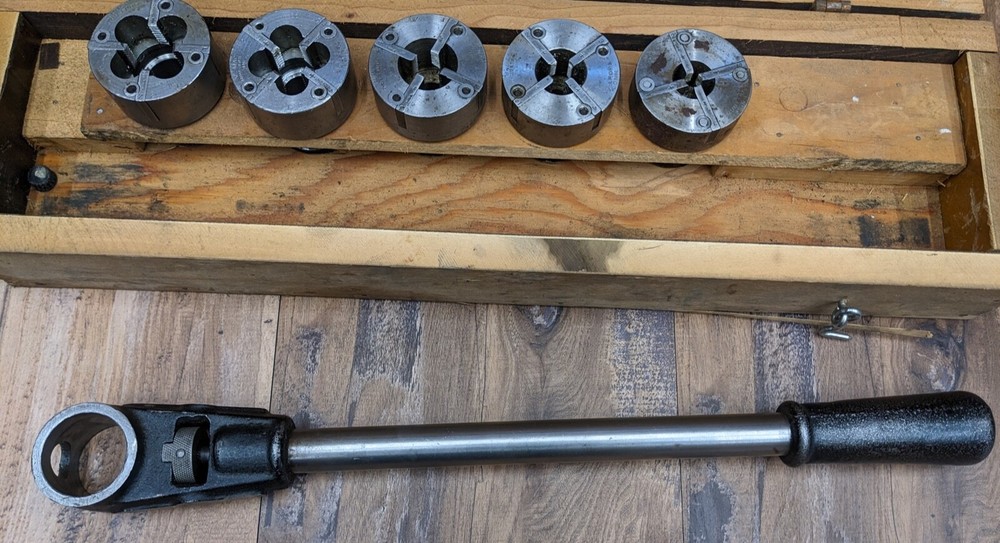 Vtg V Mac Pipe Drophead Threader Die Set Guilford CT