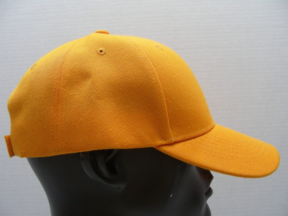 ORANGE - Acrylic/Wool Blend - One Size Adjustable Baseball Cap Hat!