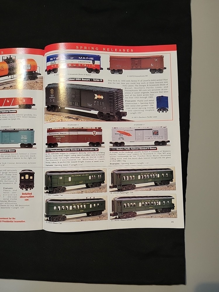 Lionel Train 1995 Full Catalog & 1995 Stocking Stuffers 1996 Spring Release