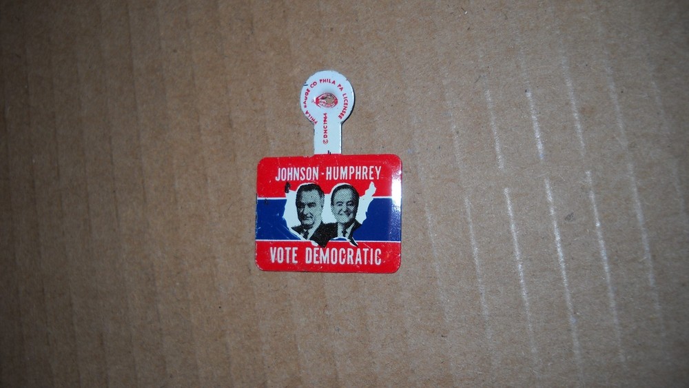 Johnson Humphrey political pin (collar tab)